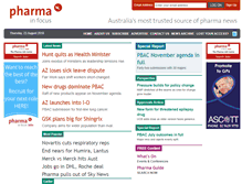 Tablet Screenshot of pharmainfocus.com.au